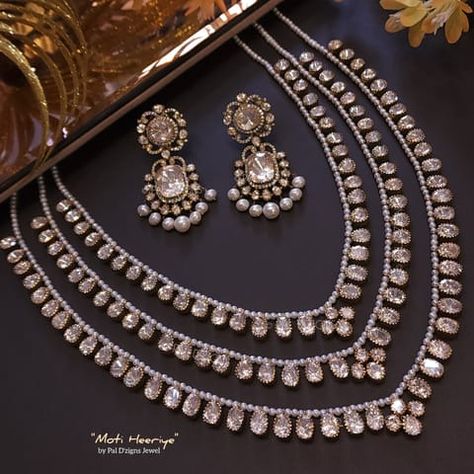 #silvermoissanitejewelry #semipreciousjewellery #polkijewellery #weddingjewellery #bridaljewellery #jadaujewellery #moissanitepolki #statementjewellery #indianjewelleryonline #moissanitepolkijewellery #wedmegood #indianweddingjewellery #bridejewelry #traveljewellery #destinationweddingjewellery #paldzigns #onlinejewellerystore #onlinejewellery #antiquegoldjewellery #antiquejewellery #indiantraditionaljewellery #reallookingjewelry #polkijewelry #weddingjewelry #necklaceset Neck Pics, Moissanite Jewellery, Polki Necklace Set, Bridal Necklace Designs, Victorian Jewellery, Neck Pieces Jewelry, Dancing Drawings, Fancy Jewelry Necklace, Modern Gold Jewelry