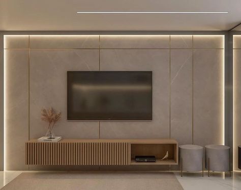 Simple Tv Unit Design, Tv Unit With Storage, Living Room Decor Tv, Modern Tv Unit Designs, Tv Unit Design Modern, Simple Tv, Tv Unit Furniture Design, Modern Tv Wall Units, Tv Unit Interior Design