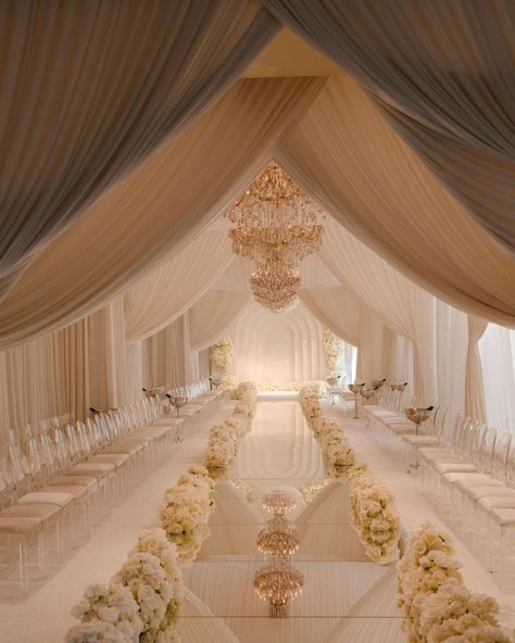 KED & CO. (@ked_and_co) • Instagram photos and videos Wedding Foyer, Luxe Wedding Decor, Bride Design, Draping Wedding, Elegant Wedding Themes, Wedding Ceiling, Dream Wedding Reception, Dream Wedding Decorations, Wedding Venue Decorations