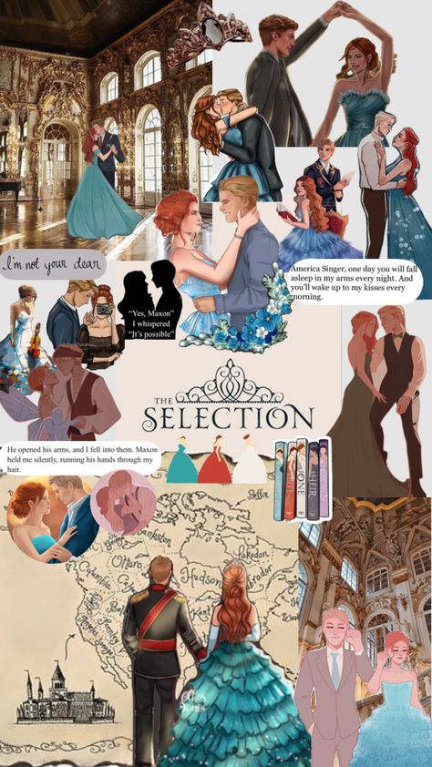 Selection 
Maxon and America Kiera Cass Books, The Selection Series Books, The Selection Book, Maxon Schreave, Selection Series, Book Reading Journal, Kiera Cass, Romantic Books, Book Boyfriends