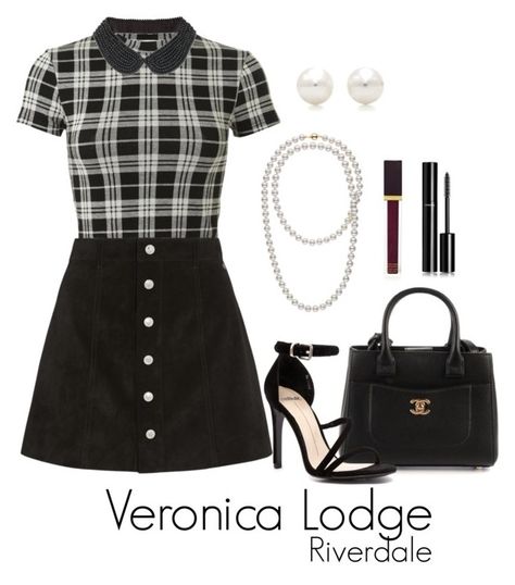 "Riverdale" by sparkle1277 ❤ liked on Polyvore featuring Chanel, Miss Selfridge, AG Adriano Goldschmied, Mollini, Tiffany & Co. and Tom Ford Veronica Lodge Aesthetic, Veronica Lodge Fashion, Veronica Lodge Outfits, Riverdale Fashion, Veronica Lodge, Tv Show Outfits, Gossip Girl Fashion, Movies Outfit, Looks Chic