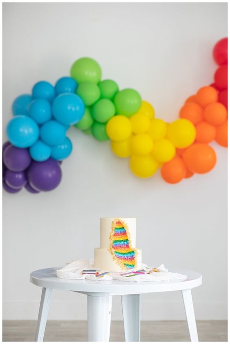 June Decorations, Layered Wedding Cake, Pride Decorations, Baby Birthday Party Theme, Coming Out Party, Pride Party, Rainbow Party Decorations, Artist Birthday, Rainbow Parties