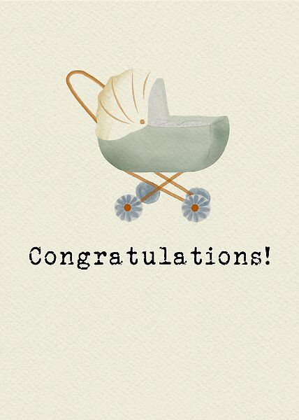 Congratulations on the New Baby Stroller Card by Cedarrue | Redbubble Congratulations Grandma, Pregnancy Congratulations Card, Pregnancy Congratulations, Jobs In Art, Congratulations Baby, Artist Blog, Budget Shopping, Chalk Pastels, Baby Stroller