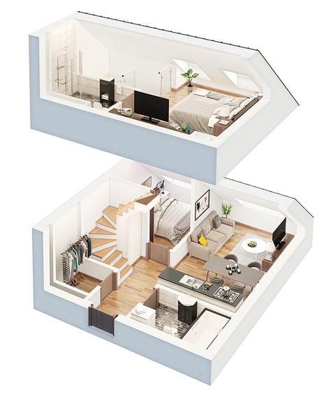 Studio Apartment Floor Plans, Apartment Floor Plans, Sims House Plans, House Layout Plans, Apartment Layout, Tiny House Interior, Sims House, Tiny House Design, Small House Plans