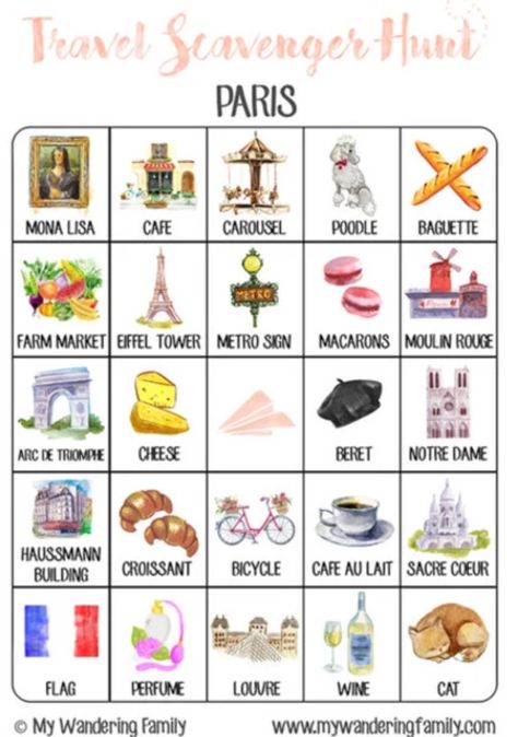 Paris Scavenger Hunt, London Scavenger Hunt, Harry Potter Travel Bucket List, European Cruise, Europe Holiday, French Flashcards, Travelling Tips, Paris Family, Scavenger Hunt Games