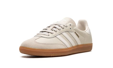 adidas Samba OG WMNS "Beige / White / Gum" - Stadium Goods Adidas Samba Beige, Yale Dorm, Adidas Shoes Samba, Ahs Style, Los Angeles Football Club, Vapormax Nike, Sporty Girl, Sneaker Outfits Women, Adidas Samba Og