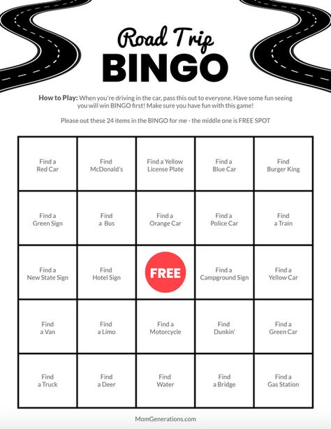 ROAD TRIP BINGO Things To Take While Travelling, Fun Things To Do On Holiday, Travel Bingo For Adults, Thing To Do On A Road Trip In The Car, Thing To Do In The Car, Things To Do In Road Trips, Places To Go On A Road Trip, Roadtrip Activities Teens, Fun Games To Play On A Road Trip