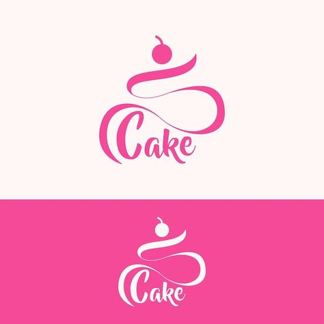 Elegant sweet cake logo template | Premium Vector #Freepik #vector #cake-decoration #cake-illustration #cake-design #dessert-logo Cake Shop Logo Design Ideas, Cake Logos Ideas, Sweet Cake Logo, Cake Logo Design Ideas, Cake Shop Logo, Cakes Logo, Cake Logos, Logo Dessert, Dessert Logo