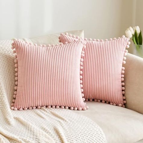 Handmade Cabinets, Pink Dorm, Pink Pillow Covers, Pink Throws, Pink Throw Pillows, Throw Pillows Bed, Pink Pillows, Pink Bedroom, Couch Sofa