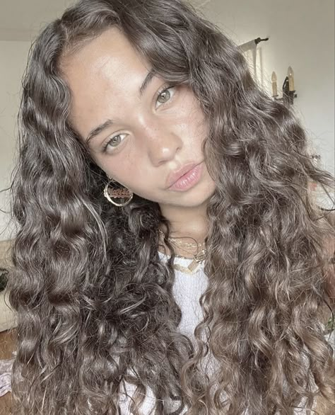 Brown Wavy Hair, Brown Curls, Brown Curly Hair, Girl With Brown Hair, Extensions Hair, Party Hair, Wavy Curly Hair, Curly Hair Inspiration, Curly Girl Hairstyles