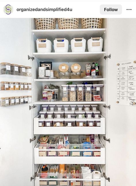 Narrow Pantry, Tiny Pantry, No Pantry Solutions, 2022 Kitchen, Deep Pantry, Pantry Inspiration, Small Pantry Organization, Pantry Drawers, Organized Pantry