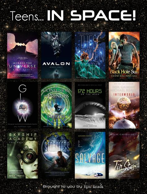 12 YA Books Set In Space! via @Epic Reads Science Fiction Books, Sci Fi Books, Ya Books, Books Young Adult, Book Display, Books For Teens, Reading List, I Love Books, In Space