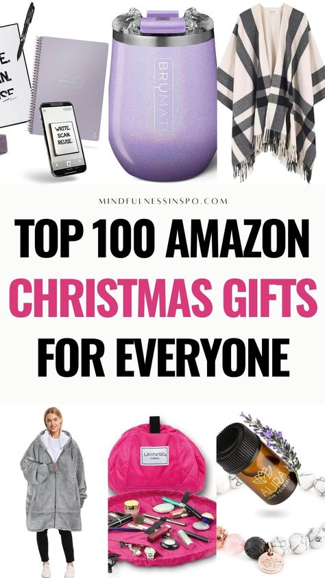 top 100 Amazon Christmas gifts for everyone on mindfulnessinspo.com Small Things To Ask For Christmas, Best Gifts For Christmas, Christmas List For Adults, Present For Christmas Ideas, General Christmas Gift Ideas, What To Get A Mom For Christmas, Grandparent Stocking Stuffers, Christmas Gift Ideas For Everyone, Want Need Wear Read Ideas Gift Guide