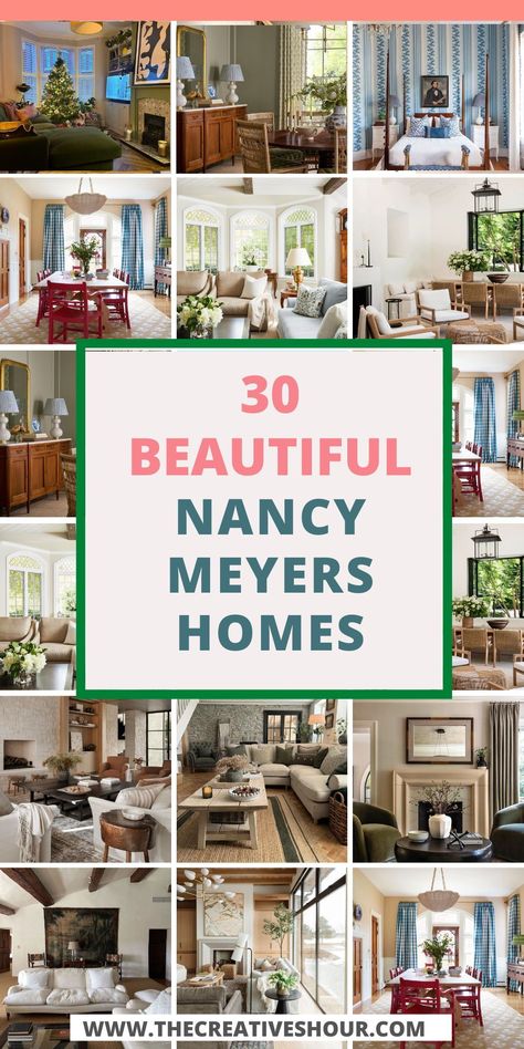 Dive into the heart of Nancy Meyers homes, where every corner tells a story of elegance and warmth. From the cozy office spaces that inspire creativity to living rooms that blend comfort with chic, explore how kitchen style and bedroom designs borrow from the iconic aesthetic. Step into luxurious home theatres and admire the thoughtful exteriors that make these houses a dream. Reese Witherspoon House Interior, Something’s Gotta Give Living Room, Nancy Meyer Christmas Aesthetic, Nancy Meyers Home Office, Nancy Meyers Thanksgiving, Nancy Meyers Bedrooms, Cozy New England Living Room, Southern Living Interior Design, Living Room Nancy Meyers