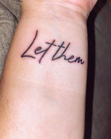 I saw this tattoo on facebook the other day & as I read the meaning behind it my body instantly got covered in chills. I needed this! Some of those words I needed to hear I posted below. You may need them too🖤 “ Let Them” “Just Let them. If they want to choose something or someone over you, LET THEM. If they want to go weeks without talking to you, LET THEM. If they are okay with never seeing you, LET THEM. If they are okay with always putting themselves first, LET THEM. If they are showing y Let Them Tattoo, Poem Tattoo, Enough Tattoo, Army Tattoos, Omerta Tattoo, Tasteful Tattoos, Skeleton Hand Tattoo, 4 Tattoo, Red Tattoos