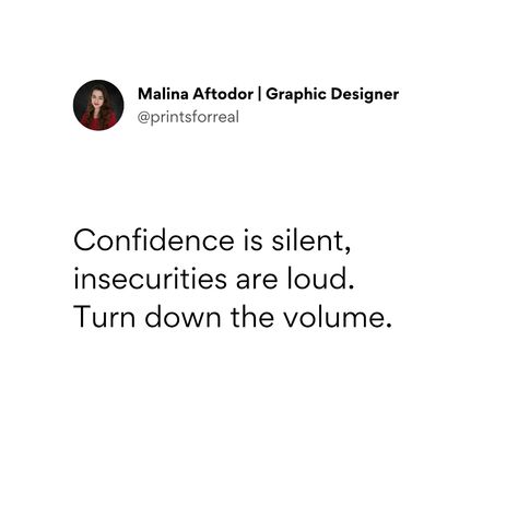 Silent Confidence. What's your secret to maintaining confidence in a noisy world? Share your tips! 🎧 #inspirationalquotes #selflove #selfcare #motivation #printsforreal Silent Confidence, Confidence Is Silent, Confident Quotes, Selfcare Motivation, Confidence Quotes, Self Love, Inspirational Quotes, Confidence, Quotes