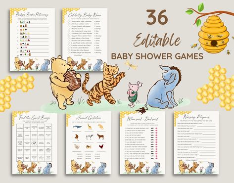 Juegos Baby Shower, Cartoon Mom, Winnie The Pooh Baby Shower, Candy Match, Who Knows Mommy Best, Baby Word Scramble, Celebrity Baby Names, Baby Bingo, Baby Prediction