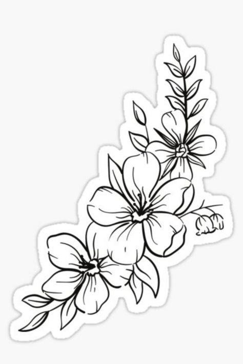 Line Detail Flowers Sticker Black And White Flowers Stickers, Flower Stickers Black And White, Black Flower Sticker, Printable Stickers Black And White, Blackwork Peony, Bubble Tattoo, Surveying Engineering, Jennifer Maker, Lettering Styles Alphabet