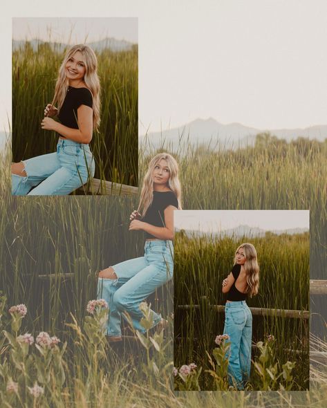 Senior photos for the beautiful @jaedyn_symons 🌞🫐🥝 pt.1 Prompts For Senior Photos, Senior Pics Studio, Senior Picture Ideas Unique Photo Shoot, Senior Picture Frame Ideas, Senior Picture Ideas Jeans And Top, Senior Photo Posing, Senior Pic Props, Fall Senior Photos Outfits, Grain Bin Senior Pictures