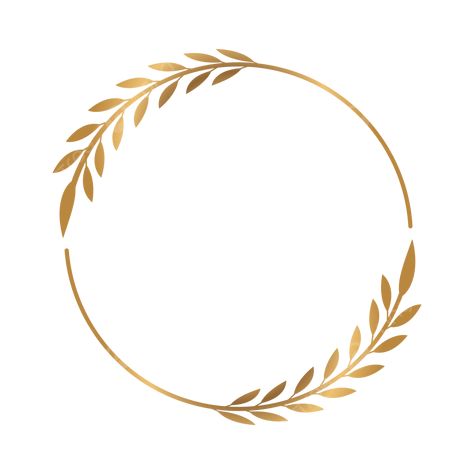 Golden Circle Frame, Golden Logo Design, Gold Circle Frames, Valentines Bricolage, Gold Logo Design, Leaves Png, Tattoo Background, Beast Wallpaper, Circle Logo Design