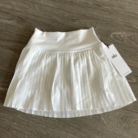 ALO YOGA SIZE SMALL - GRAND SLAM TENNIS SKIRT WHITE Alo Skirt, Grand Slam Tennis, Tennis Skirt Outfit, Fall Closet, Tennis Skirts, Skirt White, Grand Slam, Tennis Skirt, Alo Yoga