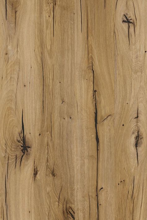 Flagstaff oak rustic wood decor with grains and cracks from Schattdecor. Rustic Design Graphic, Wood Material Texture, Rough Wood Texture, Raw Wood Texture, Furniture Texture, Pine Wood Texture, Rustic Wood Texture, Wood Combinations, Walnut Wood Texture