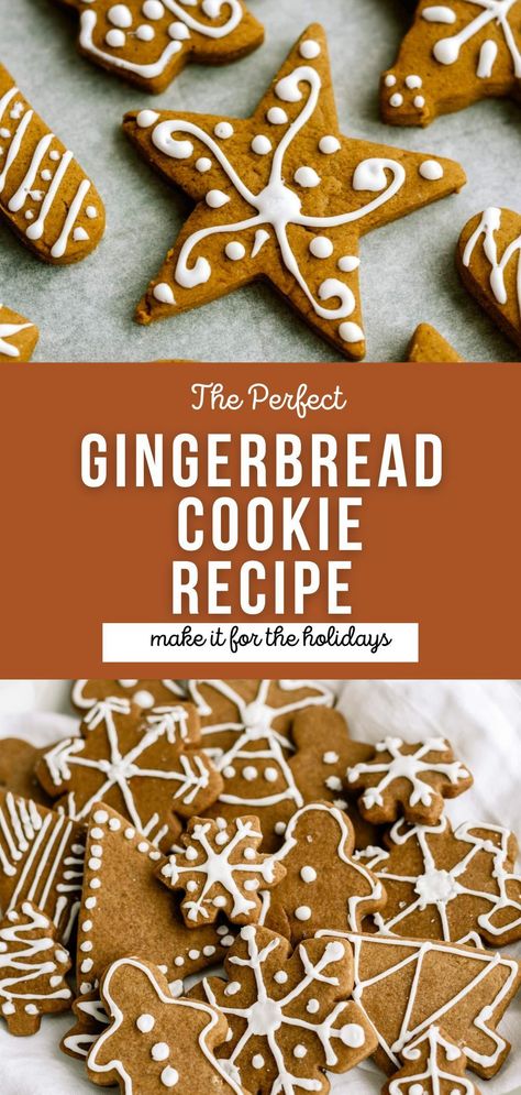 Gingerbread Cookie Recipes, Icing For Gingerbread Cookies, Buttery Cookie, Gingerbread Cookie Recipe, Best Gingerbread Cookies, Gingerbread Dough, How To Make Gingerbread, Bake Cakes, Candy Cane Cookies