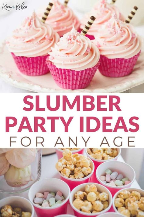 Sleepover Cupcakes Ideas, Pyjama Party Ideas, Girls Pj Party, Slumber Party Snacks, Pajama Party Ideas, Slumber Party Foods, Slime Making Party, Slumber Party Ideas, Pancakes And Pajamas