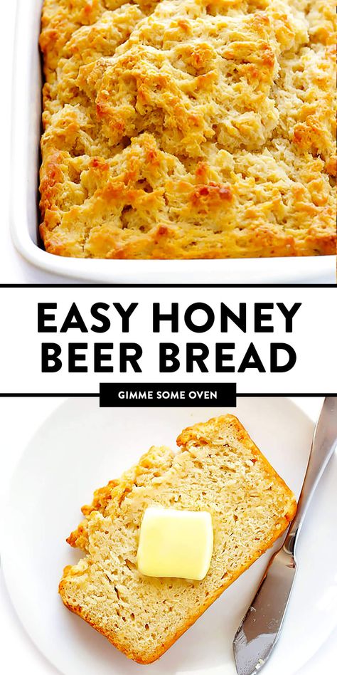 Best Beer Bread, Bread Sides, Honey Beer Bread, Beer Bread Recipe, Winning Recipes, Baking Easy, Bake Bread, Recipe Journal, Gimme Some Oven