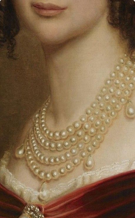 Pearls Photography, Portraiture Painting, Human Anatomy Drawing, Jewelry Design Drawing, Old Paintings, Painting Lessons, Detail Art, Classical Art, Royal Jewelry