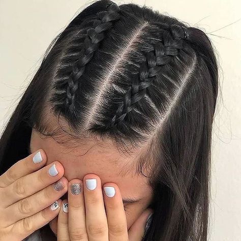 Half Up Half Down Hairstyles Simple, Front Pieces Braided, Braiding Designs, Cruise Hairstyles, Easy Teen Hairstyles, Concert Hair, Kadeřnické Trendy, Work Hair, Fesyen Rambut