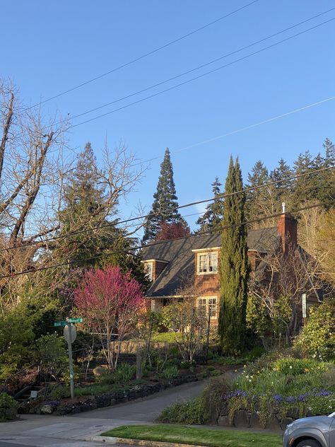 Oregon Houses Woods, Washington Forest House, Washington State House Aesthetic, Oregon Lake House, Homes In Oregon, Oregon Aesthetic House, Portland Oregon Aesthetic Homes, Houses In Washington State, Oregon Home Aesthetic