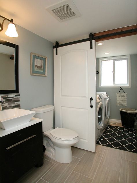 Restroom With Laundry Room, Mudroom Laundry Room Bathroom Combo, Mud Room Laundry Room Bathroom Combo, Half Bathroom Half Laundry Room, Laundry Room Bathroom Makeover, Half Bathroom With Laundry Room, Powder Room With Laundry Small Spaces, Laundry And Half Bathroom Combo, Combine Bathroom And Laundry Room