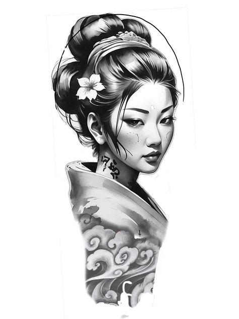 Geisha Drawing Tattoo, Japanese Geisha Tattoo Traditional, Japanese Geisha Tattoo Design, Japanese Tattoo Art Geisha, Jonah Tattoo, Japanese Geisha Drawing, Japanese Geisha Tattoo, Geisha Drawing, Geisha Tattoos