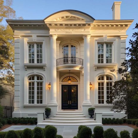 7+ Must-See Classical Exterior Window Casing Designs • 333+ Images • [ArtFacade] Classic French Home Interiors, Victorian Stucco Exterior, Stately Home Exterior, European Mansion Exterior, Classic Mansion Exterior, Small Classic House, Classic Home Design Exterior, Classical House Exterior, Luxury Homes Dream Houses Exterior