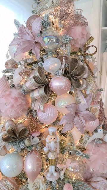 Brandy Bourbon Christmas shop shared a post on Instagram: "@brandybourbon It's just 130days untill christmas!! Can't wait! #chrismasornaments #pinkaesthetic #pinkchristmastree #pinkchristmasdecorations #pinkchristmas #pinkchristmastree🎀 #christmasprep #christmasinspo #christmascollection #christmasreel #christmasinteriors #christmasdeco #christmastreedecorating #christmastreedesign #christmastreedecoration #interiorandhome #interiors123 #interior123 #interior444 #interiorwarrior #... Pink And Gold Christmas Tree, Pink And Gold Christmas, Aesthetic Christmas Tree, Christmas Tree Colour Scheme, Pink Christmas Tree Decorations, Rose Gold Christmas Tree, Rose Gold Christmas Decorations, Christmas Tree Decorating Themes, Rose Gold Christmas