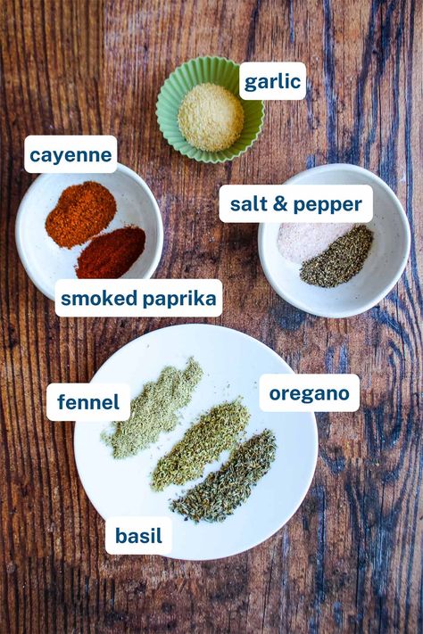 Greek Seasoning Recipe, Italian Sausage Seasoning, Sausage Spices, Homemade Italian Sausage, Greek Spices, Spicy Italian Sausage, Homemade Sausage Recipes, Sausage Seasoning, Spice Blends Recipes