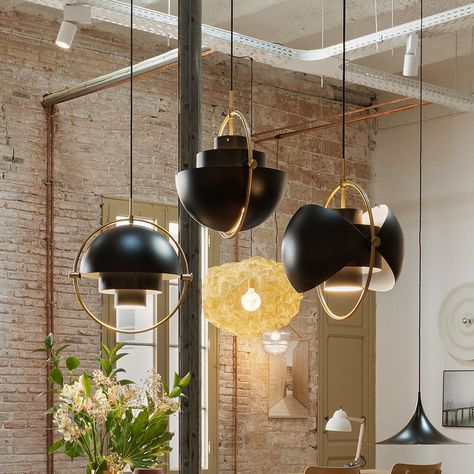 NT - Multi-lite pendant | Gubi Gubi Multi Lite Pendant, Gubi Lighting, Indoor Design, Lighting Pendant, Steel Lighting, Globe Pendant Light, Pendant Light Design, Dimmable Lamp, Black Pendant Light