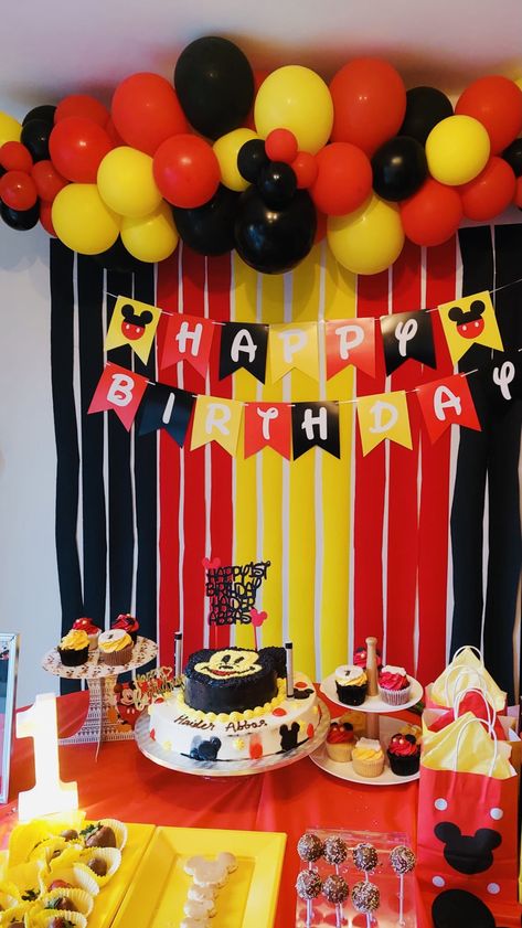 Mickey Mouse Birthday Party Ideas 1st For Boys, Mickey Mouse Birthday Diy, First Birthday Mickey Mouse Theme, Mickey 1st Birthday Boy, Mickey Mouse Decorations Birthday, Mickey Mouse First Birthday Boy, Mickey Mouse Birthday Party Ideas 1st, Mickey Mouse Birthday Ideas, Mickey Themed Birthday