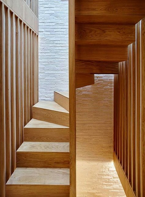 Escaleras ↑ Coffey Architects, Residential Architecture Facades, Narrow Staircase, Japanese Tea House, Loft Stairs, Mews House, Stairs Architecture, Stairs Design Modern, London Architecture