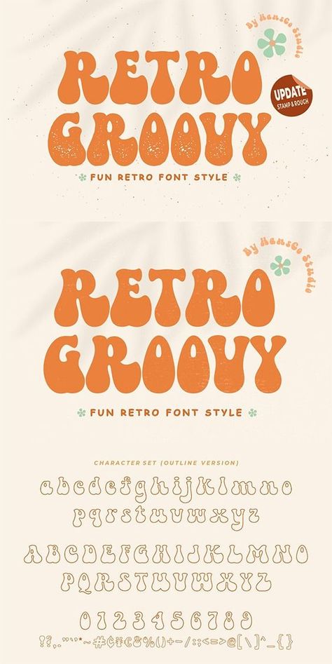 Typefaces that evoke the styles of the 1950s, 60s, and#doodlefonts #alphabetart #handdrawnletters #creativecalligraphy #typographytrends 70s Font Aesthetic, Round Fonts Alphabet, Groovy Typeface, Retro Font Alphabet, Fonts Groovy, Vintage Fonts Alphabet, 80s Font, Retro Groovy Font, Cute Fonts Alphabet