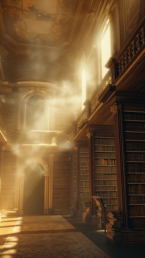 Light Library Aesthetic, Ancient Library Fantasy Art, Library Room Aesthetic, Roman Library, Enchanted Library, Dream Home Library, Lounge Aesthetic, Moody Interior Design, Victorian Library