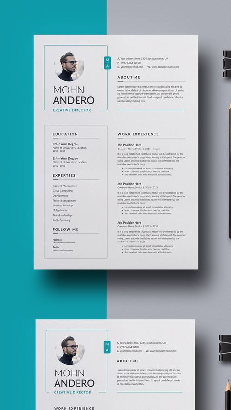 Clean Resume Design, Architecture Resume, Design Cv Template, Free Professional Resume Template, Professional Resume Design, Resume Designer, Cv Inspiration, Cv Design Template, Resume Professional