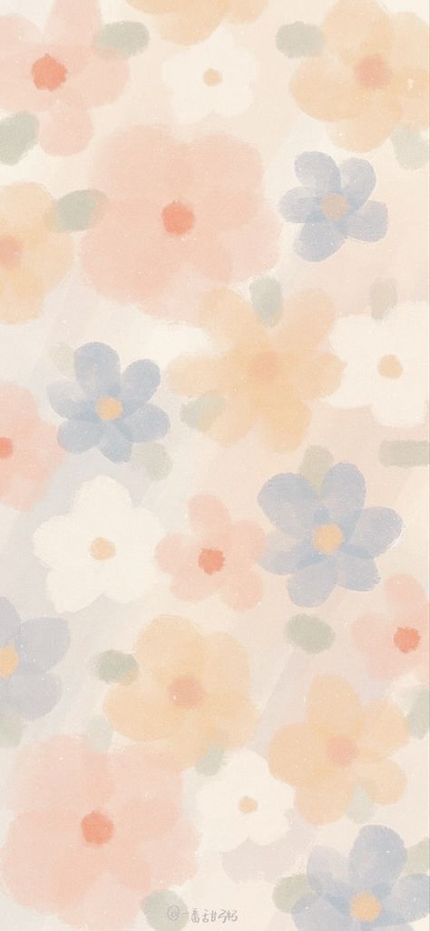 Cute Wallpapers Floral, Subtle Flower Wallpaper, Pastel Flowers Background, Non Directional Wallpaper, Cute Phone Backgrounds Simple, Hydrangea Phone Wallpaper, Summer Simple Wallpaper, Light Colored Wallpaper, Ipad Wallpaper Flowers