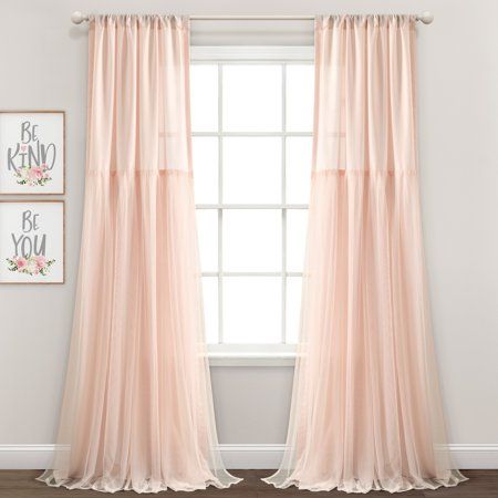 Blush Curtains, Tulle Curtains, Pink Curtains, Nursery Curtains, Interior Design Themes, Sheer Curtain Panels, Lush Decor, Rod Pocket Curtain Panels, Rod Pocket Curtains