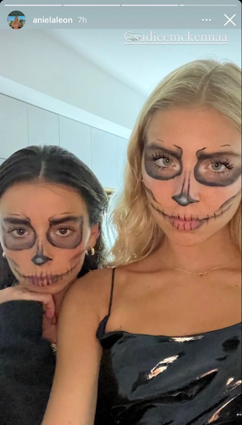 Skull Makeup Halloween Costume, Last Minute Skeleton Costume, Skeleton Makeup Halloween Costume, Skeleton Simple Makeup, Women’s Skeleton Costume, Halloween Face Makeup Skeleton, Cute Skeleton Halloween Costumes, Skeleton Makeup Tate, Cowgirl Skeleton Costume