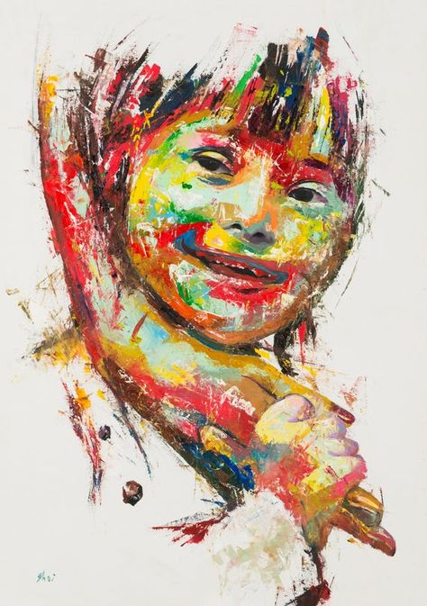 Down's Syndrome Art, Face Oil Painting, Down's Syndrome, Meaningful Paintings, Extra Large Artwork, Portrait Model, Saatchi Gallery, Large Oil Painting, Small Artwork