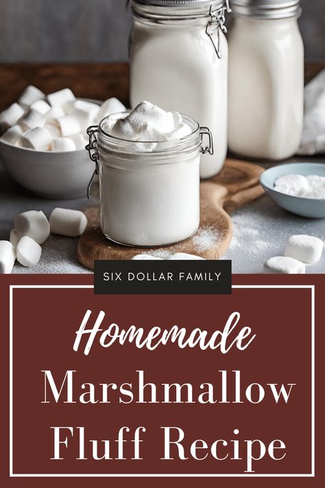 Elevate your desserts with the irresistible charm of homemade marshmallow fluff. Learn how to make marshmallow cream with marshmallows in this easy recipe for creating this luscious, sweet delight. Perfect for spreading, dipping, or adding a heavenly touch to your favorite treats! It's a flavor store bought marshmallow cream can't beat! Marshmallow Fluff With Marshmallows, How To Make Marshmallows Easy, How To Make Marshmallow Cream, How To Make Marshmallow Fluff, Marshmallow Creme Recipes, Easy Marshmallow Fluff, Homemade Marshmallow Cream, Marshmallow Delight, Marshmallow Fluff Recipe