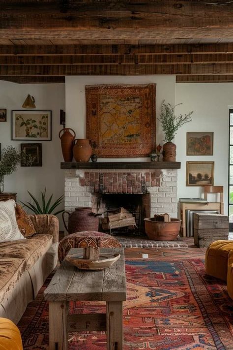 Mexican Style Living Room, Mexican Living Room, Spanish Living Room, Southwestern Living Room, Western Living Room, Boho Living Room Ideas, Spanish Home Decor, Cabin Living Room, Tropical Boho