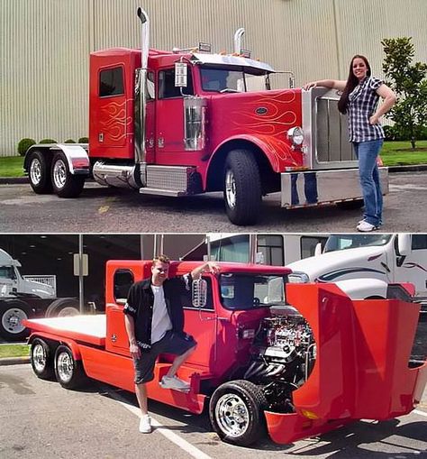 Lil Big Rig Can Turn Your Pickup into Mini Semi Mini Rig, Custom Truck Parts, Custom Lifted Trucks, Football 49ers, Customised Trucks, Ranger Truck, Small Trailer, Custom Big Rigs, Lifted Truck